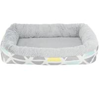 Trixie – Lit Sunny – Douillet – Carrés en peluche – 30 × 6 × 22 cm – Multicolore/Gris