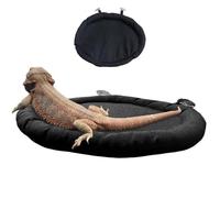 Lit Dragon Barbu, hamac Dragon Barbu, Coussin de lézard Noir Doux, Fournitures de Dragon Barbu lit pour Reptiles, Habitat léger pour Reptiles, Accessoires pour réservoir de lézard