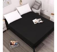 Lit Drap-Housse Doux Respirant Housse De Matelas Gris Queen/King/Twin/Full, Black, King 76X80X18in