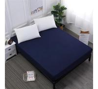 Lit Drap-Housse Doux Respirant Housse De Matelas Gris Queen/King/Twin/Full, Dark Blue, 220x200x30cm