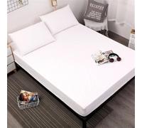 Lit Drap-Housse Doux Respirant Housse De Matelas Gris Queen/King/Twin/Full, White, 120x200x30cm
