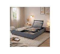 Lit électrique avec 5 plans de couchage 2x80x200 cm Horizon Gris Granit