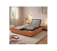 Lit électrique avec 5 plans de couchage 2x90x200 cm Horizon Terre de Sienne