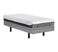 Lit électrique de relaxation déco + matelas mémoire de forme - 80 x 200 cm - Tissu - Gris - MENASINA de YSMÉE