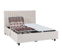 Vente-unique - Lit électrique de Relaxation déco Tout plots + Matelas Ressorts ensachés et mémoire de Forme - 2 x 80 x 200 cm - Tissu - Beige - ANTALISA de DREAMEA