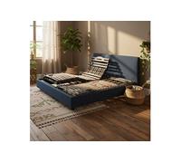 Lit électrique de relaxation en 5 plans de couchage 2x70x190 cm Plénitude Bleu Egéen