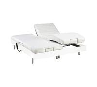 Lit électrique de relaxation tout plots + matelas latex - 2 x 80 x 200 cm - Blanc - CASSIOPEE III de YSMEE