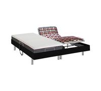 Lit électrique de relaxation tout plots + matelas mémoire de forme - 2 x 80 x 200 cm - Noir - ATRIDE de YSMEE