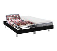 Lit électrique de relaxation tout plots + matelas mémoire de forme - 2 x 90 x 200 cm - Noir - HESIODE III de DREAMEA
