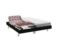 Lit électrique de relaxation tout plots + matelas mémoire de forme - 2 x 90 x 200 cm - Noir - HESIODE III de YSMÉE