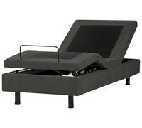Lit Electrique Moderne Articulé Réglable par Télécommande sans Tête de Lit 80 x 200 cm Polyester Gris Foncé Duke II