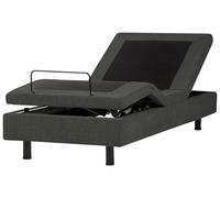 Lit Electrique Moderne Articulé Réglable par Télécommande sans Tête de Lit 90 x 200 cm Polyester Gris Foncé Duke II