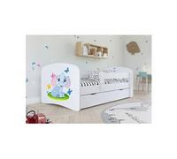 Lit éléphant blanc babydreams sans tiroir, sans matelas 140/70