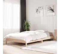 Lit Empilable Blanc 100x200 cm Bois de Pin Massif Superposé Sommier vidaXL