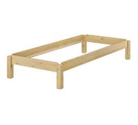 Lit empilable en pin massif naturel 80x200 cm, lit simple, accessoires sélectionnables V-60.48-08