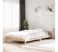 Lit Empilable Marron Miel 90x190cm Bois de Pin Massif Superposé Sommier vidaXL