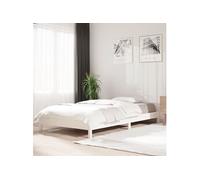Vidaxl Lit Empilable Blanc 90x200 Cm Bois De Pin Massif Blanc