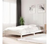 Lit empilable sans matelas blanc 90x200 cm bois de pin massif Blanc G