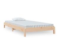 Lit Empilé pour Vie Minimaliste 90x190 cm Bois Massif Pin Marron