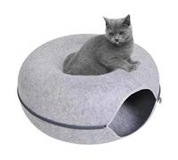 Lit en beignet pour chat, tunnel pour lit pour chat,Lit de grotte pour résistant aux rayures Tunnels de beignet détachables | Tunnel en pour réutilisable, grottes pour avec