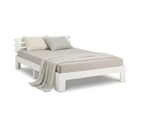 Homestyle4u Lit en bois Double Futon 120x200 cm Cadre de sommier à lattes massif
