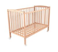 Lit bébé ARTHUR réglable en hauteur en hêtre massif naturel 60x120 Naturel