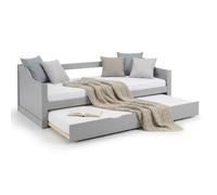 Homestyle4u Lit gigogne 90x200 cm Gris