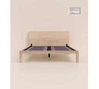 Lit en bois clair 180x200 cm Plus - Avec tête de lit - Bois de bouleau massif éco-responsable -- Haut de gamme - Durable et robuste - Tediber