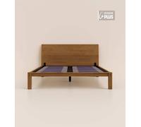 Lit en bois foncé 160x2000 cm Plus - Avec tête de lit - Bois de bouleau massif éco-responsable -- Haut de gamme - Durable et robuste - Tediber