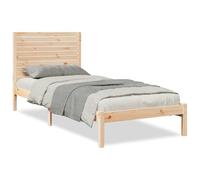 Lit en bois massif, extra long, 100 x 210 cm, sans matelas, durable et stable, pour adultes, cadre en bois de qualité supérieure, pour chambre à coucher, design naturel