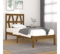Lit en bois massif pin brun miel 100x200 cm