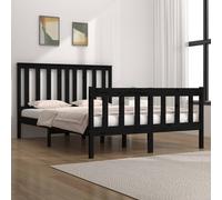 Lit en bois massif pin noir 140x190 cm