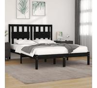 Lit en bois massif pin noir 140x190 cm