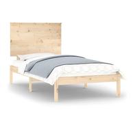 Lit en bois massif - Sans matelas - 100 x 200 cm - Bois de pin naturel pour chambre à coucher - Durable et stable - Montage facile - Design écologique