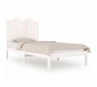 Lit en bois massif sans matelas - Lit élégant et durable pour chambre à coucher - Aspect bois naturel - Montage facile - Robuste pour une utilisation quotidienne