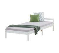 lit en bois pin simple 90x200 blanc Multicolore