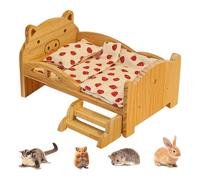 Lit en bois pour petit animal de compagnie, lit en bois pour petit animal de compagnie, gerbille nain, hérisson, hamster, chinchilla, lapin, furet, Guinée