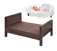 Lit en Bois pour Photos de bébé - Accessoires de ca ma de Jeu pour, Accessoires de Studio Photo pour Nouveau-nés Vintage | Lit pour poupée en Bois de 30 cm, esoria de fo