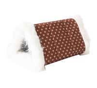 Lit En Caverne Pour Chat | Lavable Pliable En Peluche Amovible,Niche Pour Animaux Semi-Fermée Pour Intérieur Chaude | Pour Sieste Détente Maison Extérieur Salon Chambre Jardin Petit Chien Anima