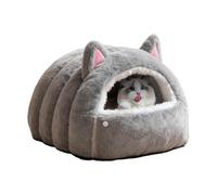 Lit en Forme De Caverne pour Chat Cachette Hivernale en Forme De Dôme pour | Maison Pour Chat D'Intérieur pour les Animaux Chatons en Intérieur Chambre Balcon Appartement et Ma Gris M.