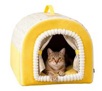 Lit en Forme De Caverne pour Chat | Maison Chaude Et Lavable,Lit Maison pour Chats Fermé Et Lavable | pour Chiot Et Petit Animal Domestique en Intérieur Et Extérieur pour La en Hiver pour Le So