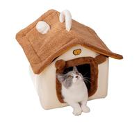 Lit En Forme De Caverne Pour Chat | Niche Douce, Privée Et Confortable,Lit De Maison Pour Chat D'Intérieur - Pour Dormir En Extérieur En Hiver, Pour La Maison, Le Voyage, La Chambre À Coucher Et Le Ba
