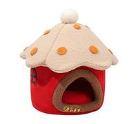 Lit en forme de champignon pour chat - Lit en peluche pour chat - Adorable maison en forme de champignon pour chats | Nid chaud pour chat - Mobilier d'intérieur confortable pour chat - Lit chaud en