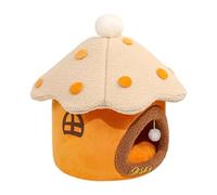 Lit en forme de champignon pour chat - Lit en peluche pour chat - Adorable maison en forme de champignon pour chats | Nid chaud pour chat - Mobilier d'intérieur confortable pour chat - Lit chaud en