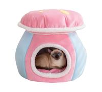 Lit en forme de grotte pour chats pour dormir au chaud en hiver avec tapis amovible | Lit thermique pour chats, pour intérieur, salon, chambre, balcon, appartement maison