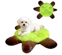 Lit en forme de tortue pour animal de compagnie de petite et moyenne taille - Rembourrage épais et chaud - Fond antidérapant - Lavable - Espace de couchage confortable pour animaux de compagnie de