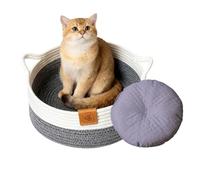 Lit En Panier Pour Chat,Nid Lavable Avec Tapis,Lits Mignons Pour Chats Et Nid De Sommeil Pour Chiots | Pour Chaton Lapin Petits Chiens Jouet Snack Stockage Chambre Salon Dortoir Toutes Saisons