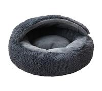 Lit en peluche moelleuse pour chat - Canapé de nidification super doux pour animaux de compagnie - Coussin confortable pour chiens et chats de taille moyenne et petite, endroit de sommeil confortable