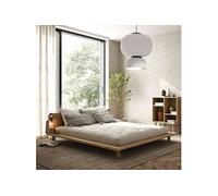 Lit en pin massif naturel P ED 180x200 + matelas futon COMFORT écru - P ED