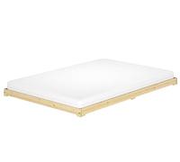 Lit en pin très Bas, Base idéale pour Combiner avec futon, Surface 140x200 cm V-60.47K-14, Accessoires:sommier à Lattes et Matelas INCL.